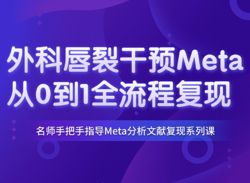 10.3分外科唇裂干预Meta分析复现教程（PMID: 39172727）